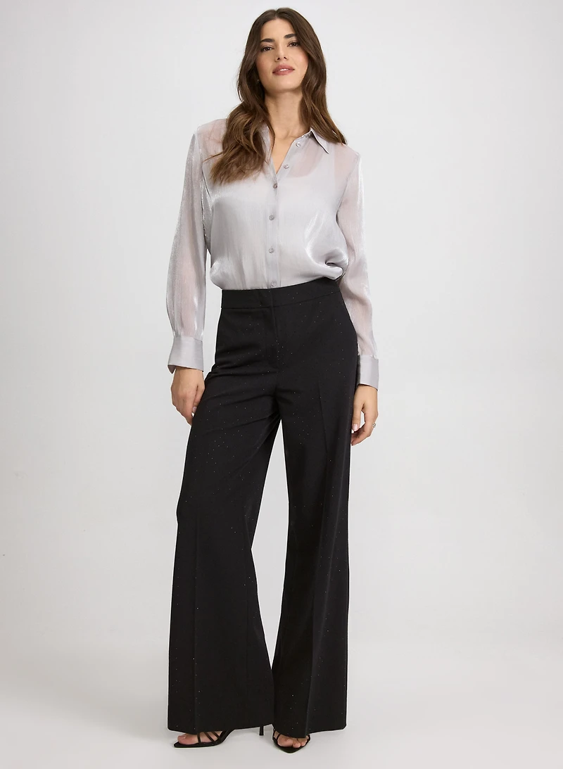 Blouse boutonnée en organza