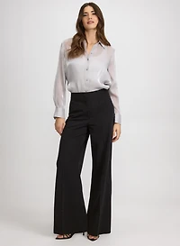 Blouse boutonnée en organza