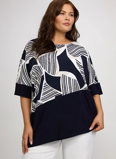 Joseph Ribkoff - Abstract Print Top