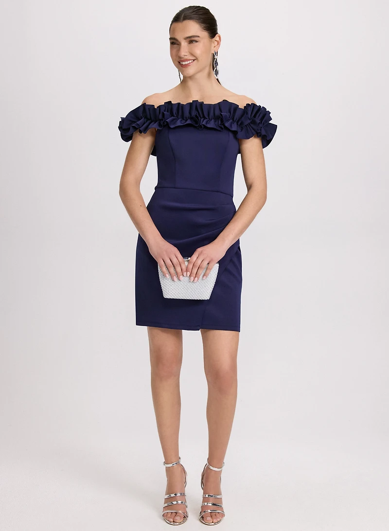 Ruffled Off-The-Shoulder Dress