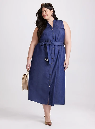 Robe-chemisier en denim