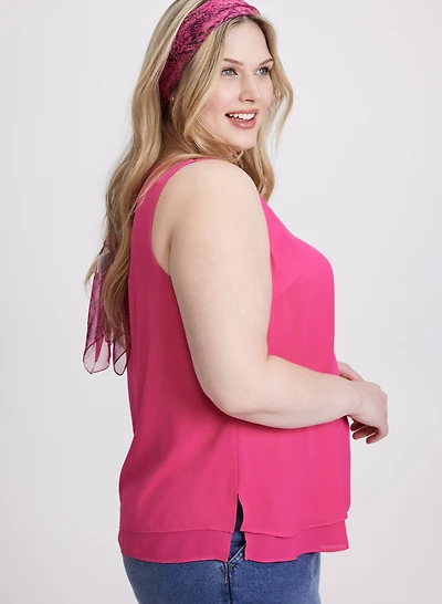 Layered Sleeveless Blouse