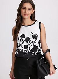Two-Tone Sleeveless Top