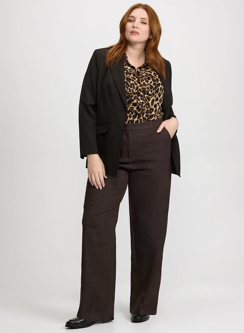 Suiting Jacket & Olivia Wide-Leg Pants