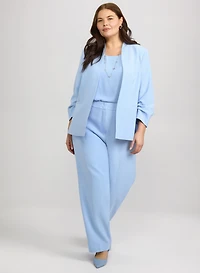 Blazer à devant ouvert et pantalon Olivia à jambe large