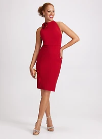 Rosette Halter Dress