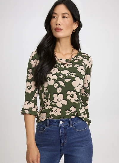 Floral Jersey Top