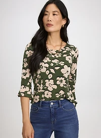 Floral Jersey Top