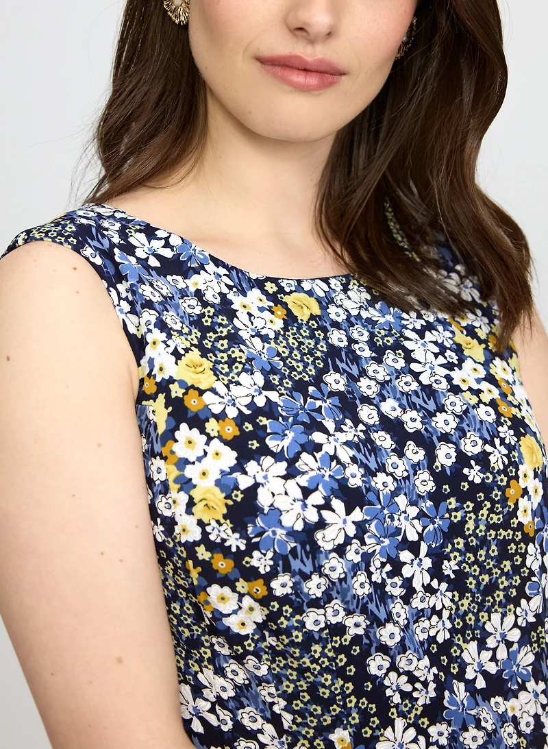 Floral Print Sleeveless Dress