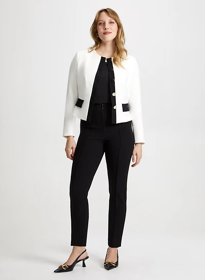 Contrast Jacket & Slim Leg Pants