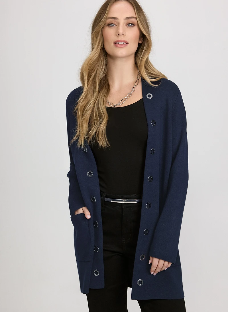 Grommet Detail Cardigan
