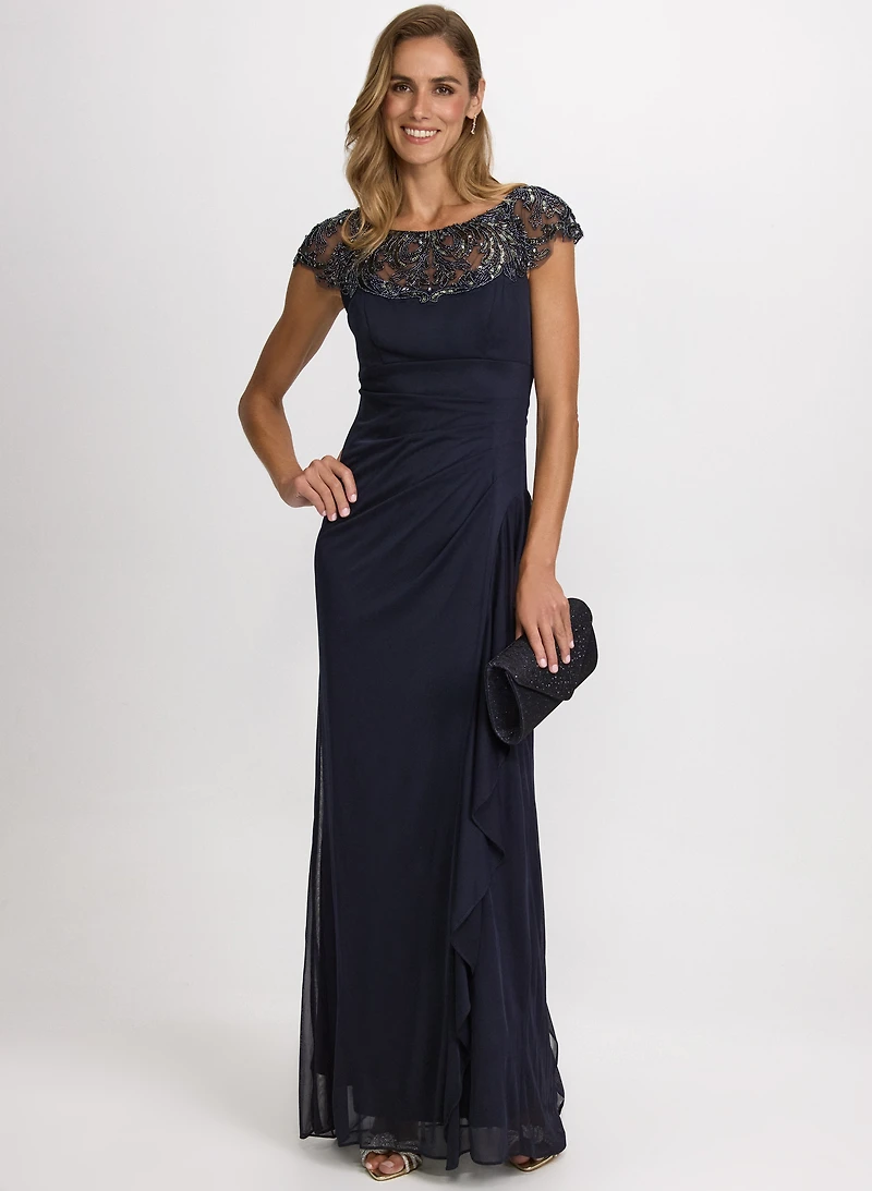 Embellished Yoke Dress