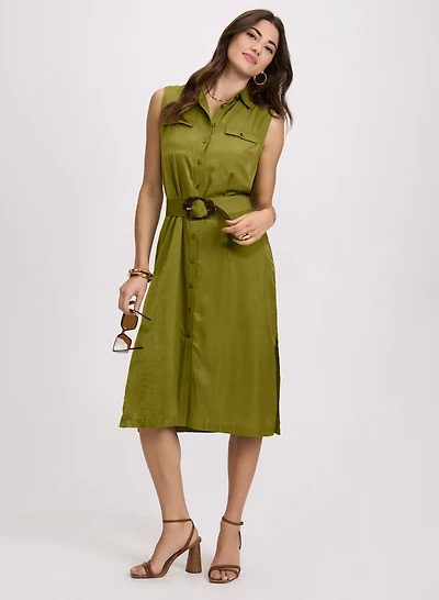 Belted Shirt Dress