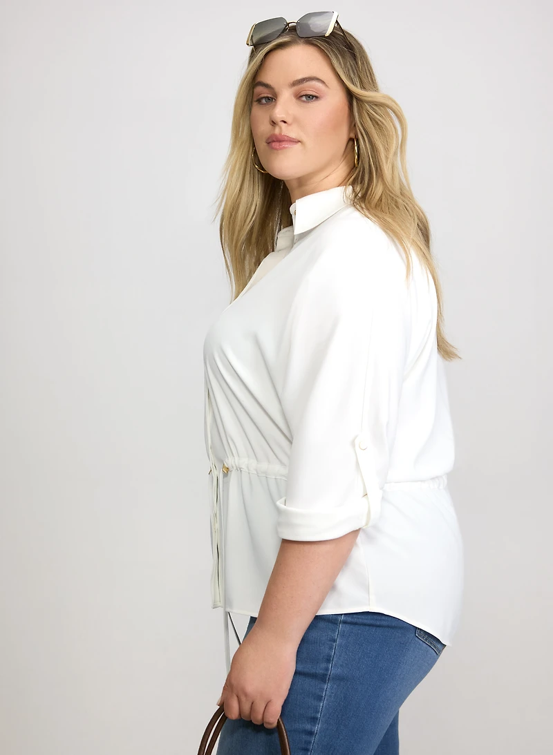 Drawstring Waist Blouse