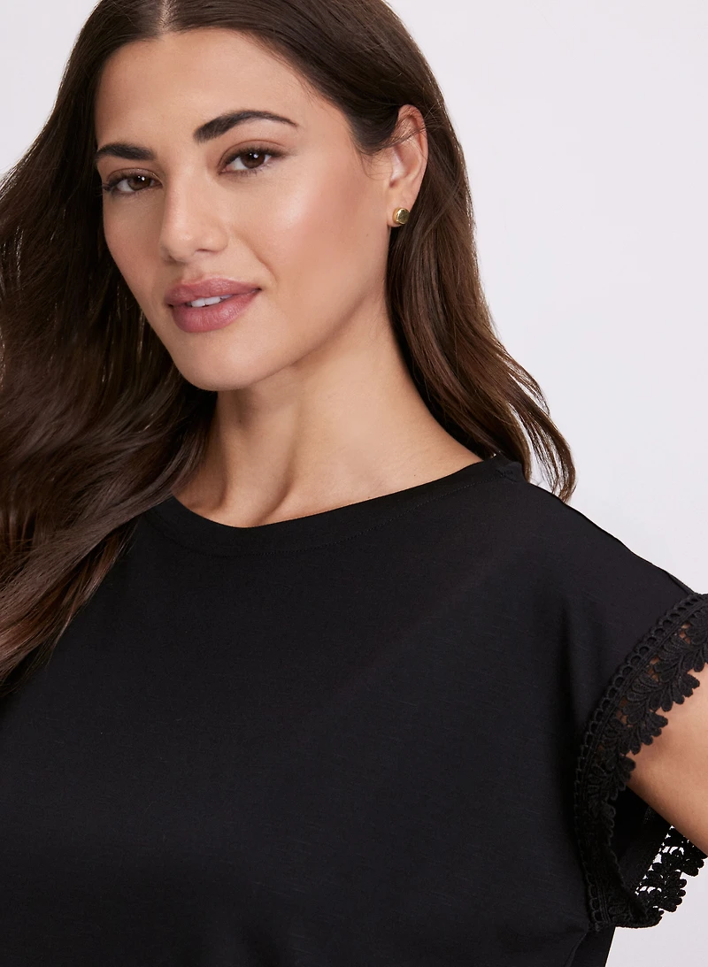 T-shirt à manches en crochet