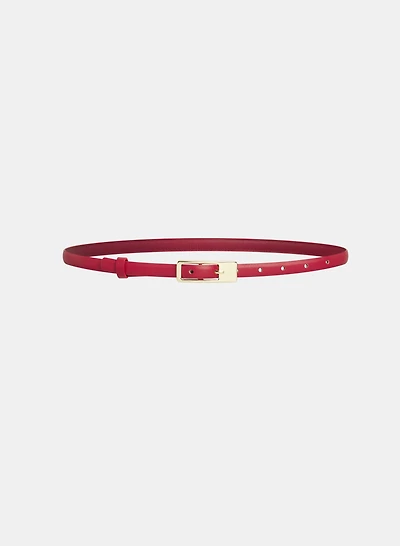 Thin Vegan Leather Belt