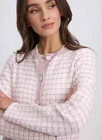 Bouclé Button Cardigan