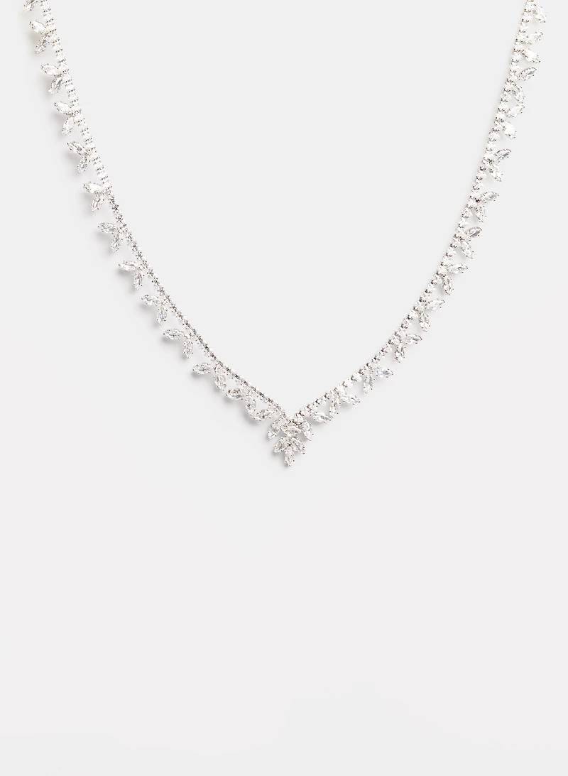 Cubic Zirconia V Necklace