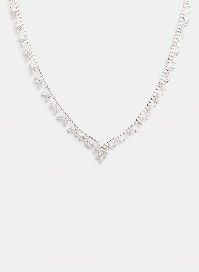 Cubic Zirconia V Necklace