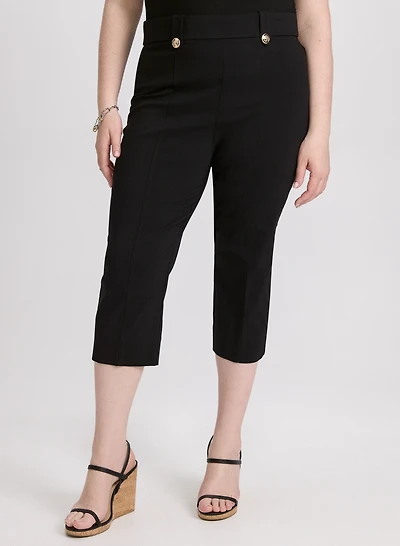 Side Slit Pull-On Capris