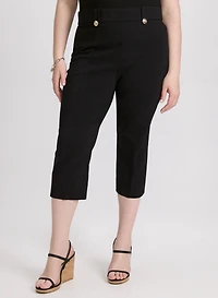Side Slit Pull-On Capris
