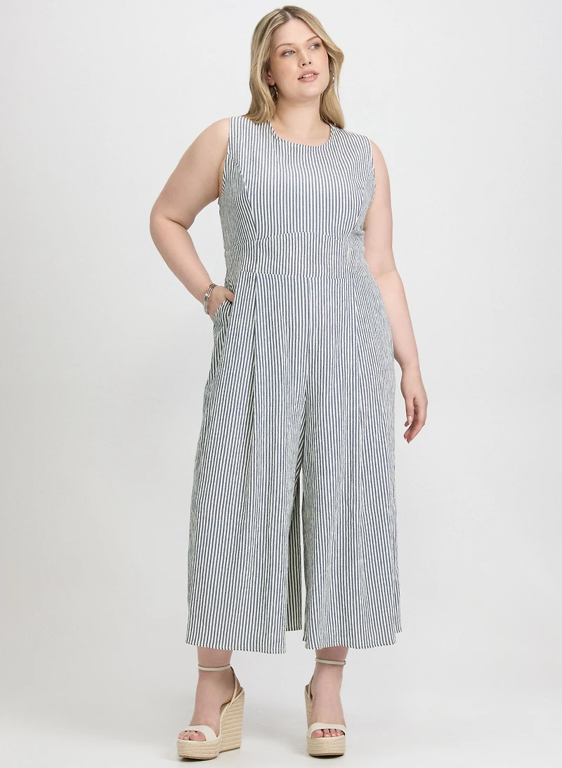 Stripe Print Jumpsuit