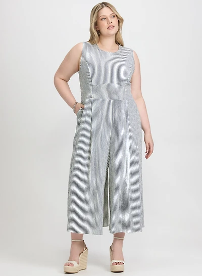 Stripe Print Jumpsuit