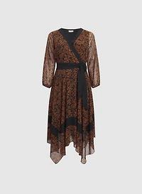Floral Contrast Trim Dress