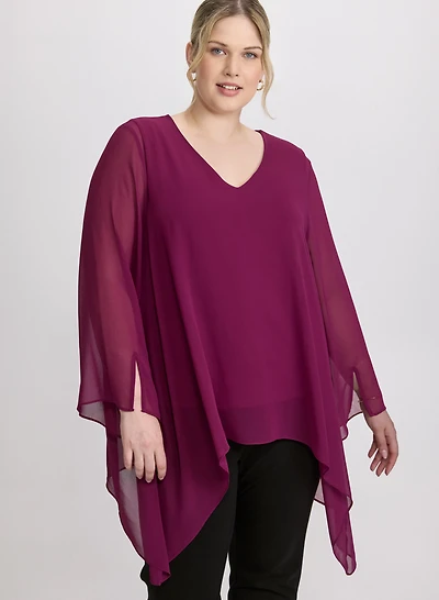 Chiffon Poncho Blouse