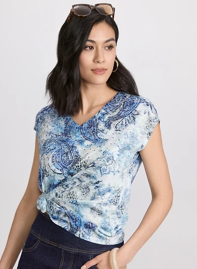 Paisley Burnout T-Shirt