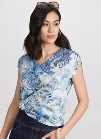 Paisley Burnout T-Shirt