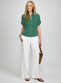Zip-Up Jacket & Olivia Wide-Leg Pants