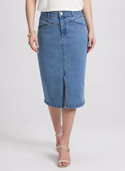 Jupe midi en denim