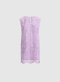 Robe sans manches en dentelle