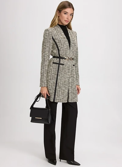 Veste en tweed et pantalon Olivia à jambe large