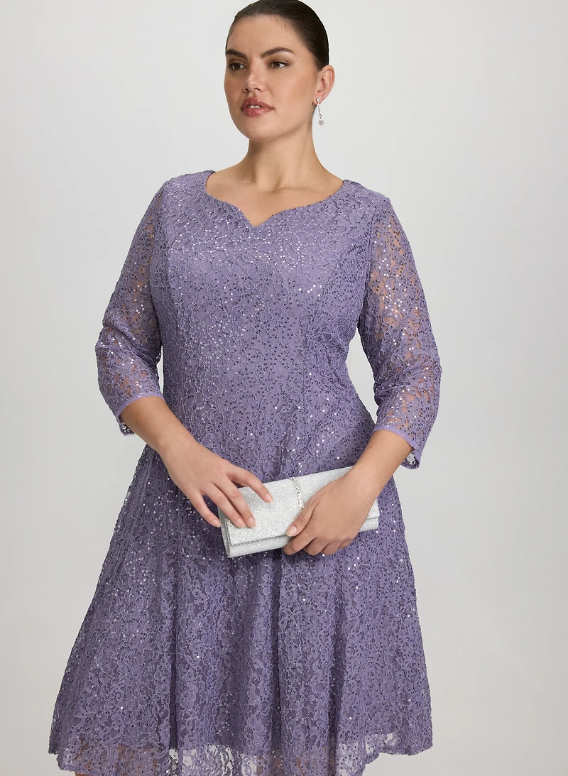 Sequined Lace Dress