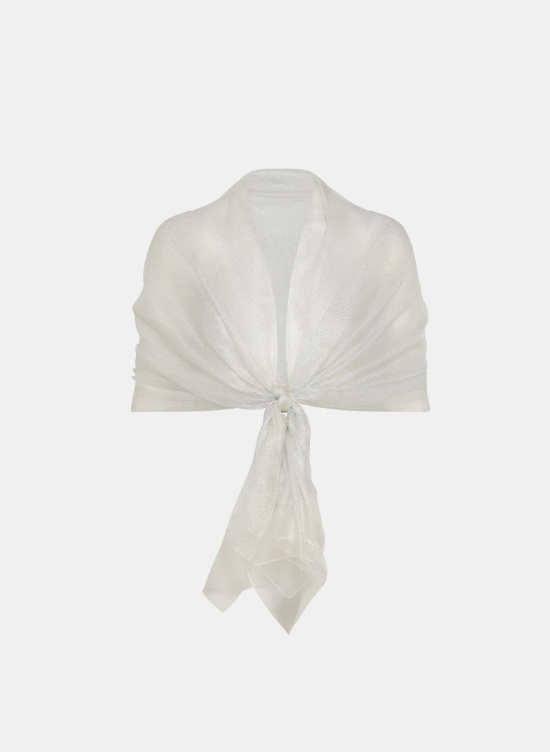 Châle en organza métallique