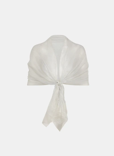 Châle en organza métallique