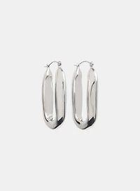 Rhodium Hoop Earrings