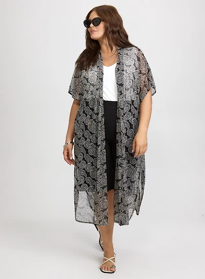 Paisley Mesh Cover-Up