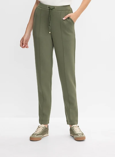 Drawstring Waist Straight-Leg Pants