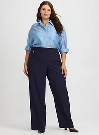 Satin Button-Down Blouse