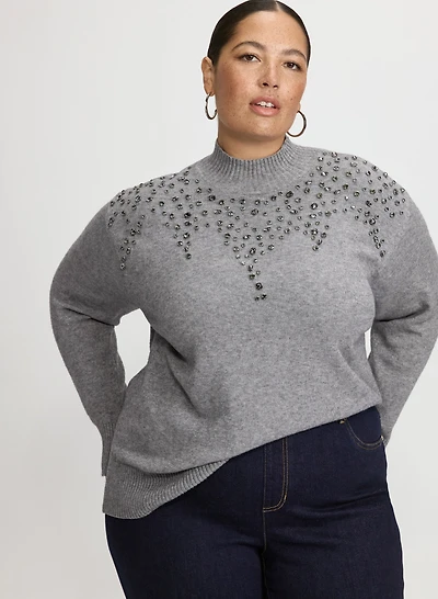 Crystal Embellished Sweater