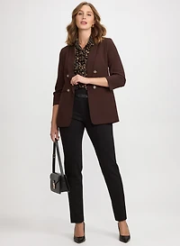 Shawl Collar Blazer & Sofia Slim-Leg Pants
