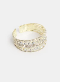 Bracelet manchette à rangées