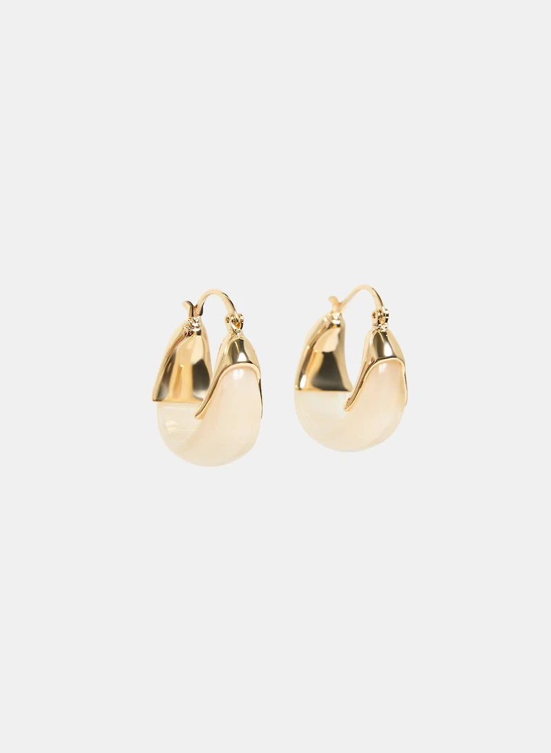 Boucles d'oreilles en anneaux en résine