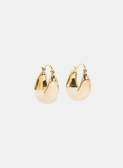Boucles d'oreilles en anneaux en résine