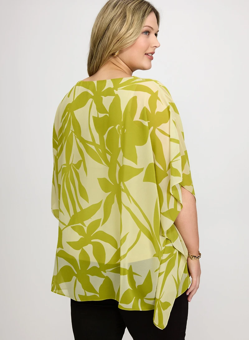 Blouse florale en chiffon