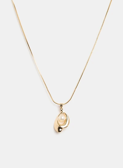 Twist Teardrop Pendant Necklace