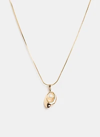 Twist Teardrop Pendant Necklace